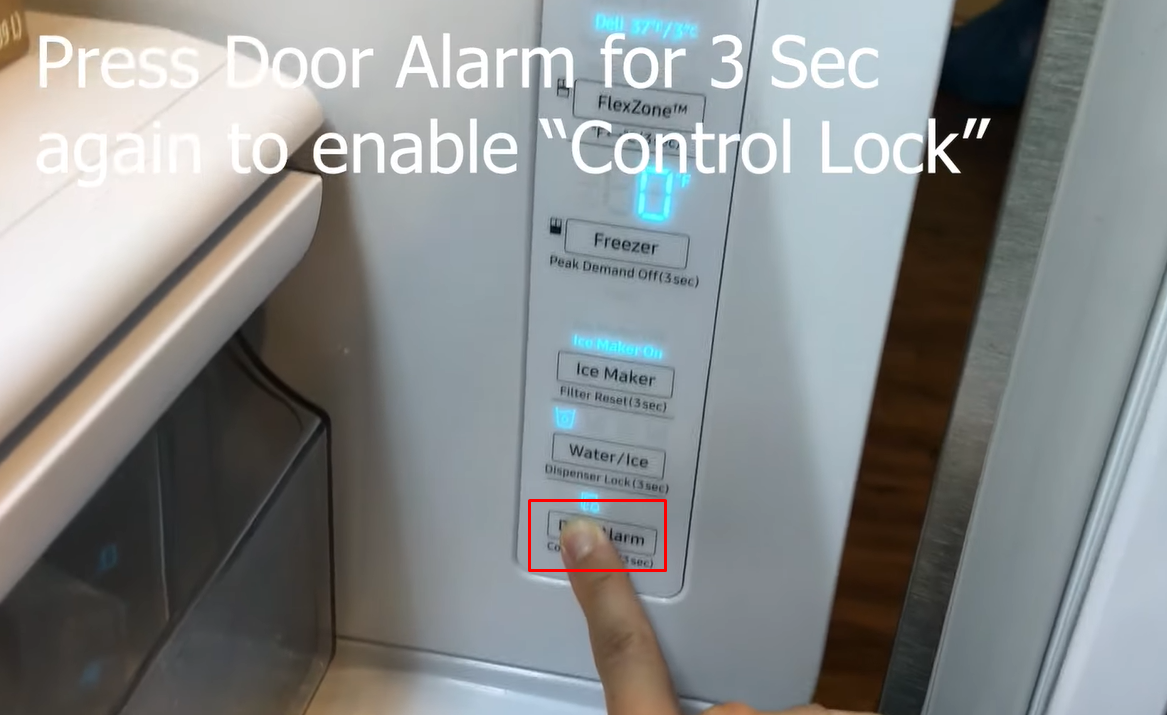 How to reset water filter on a samsung refrigerator 